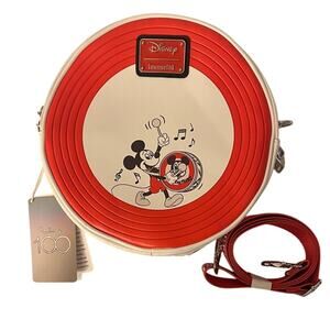 Loungefly Disney 100Th Mickey Mouseketeers Ear Holder Crossbody Bag Faux Leather